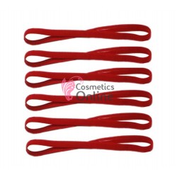 Bentite de par elastice pentru scoala sau sport BDP026 Rosii - 6 bucati 